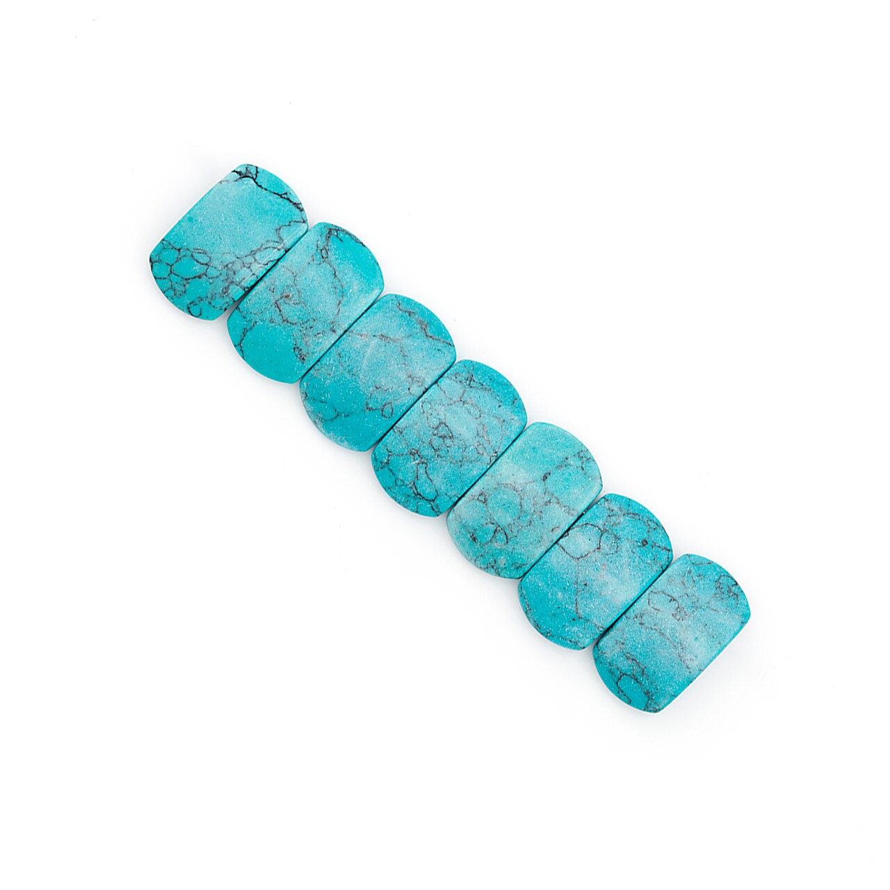 6 Packs of Synthetic Turquoise with Matrix Half Moon Beads Pack of 7